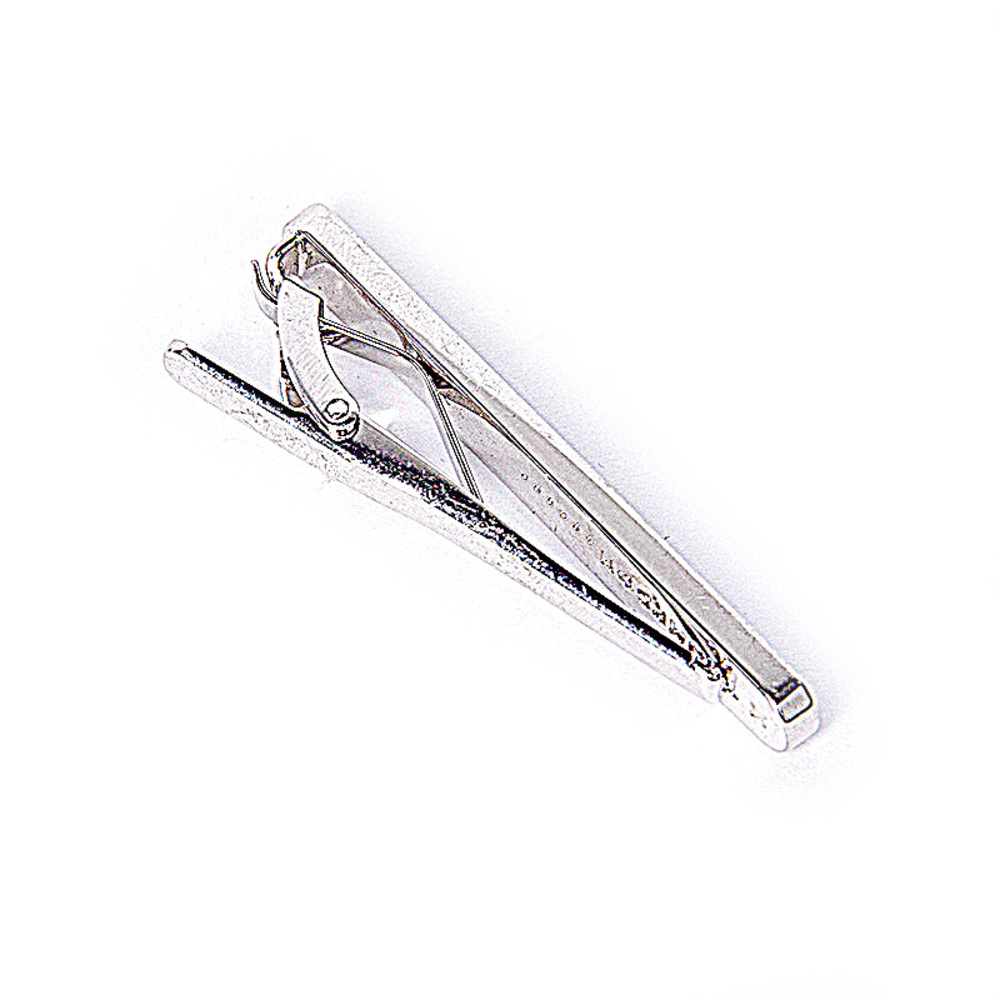THOMPSON MEDIUM BLUE, SILVER TIE-CLIP | MENS